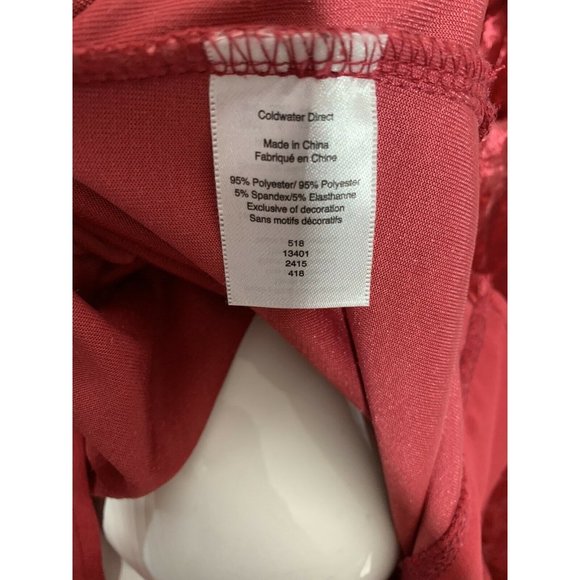 Coldwater Creek Women's S Red Velvet Blouse Shirt - Picture 2 of 5